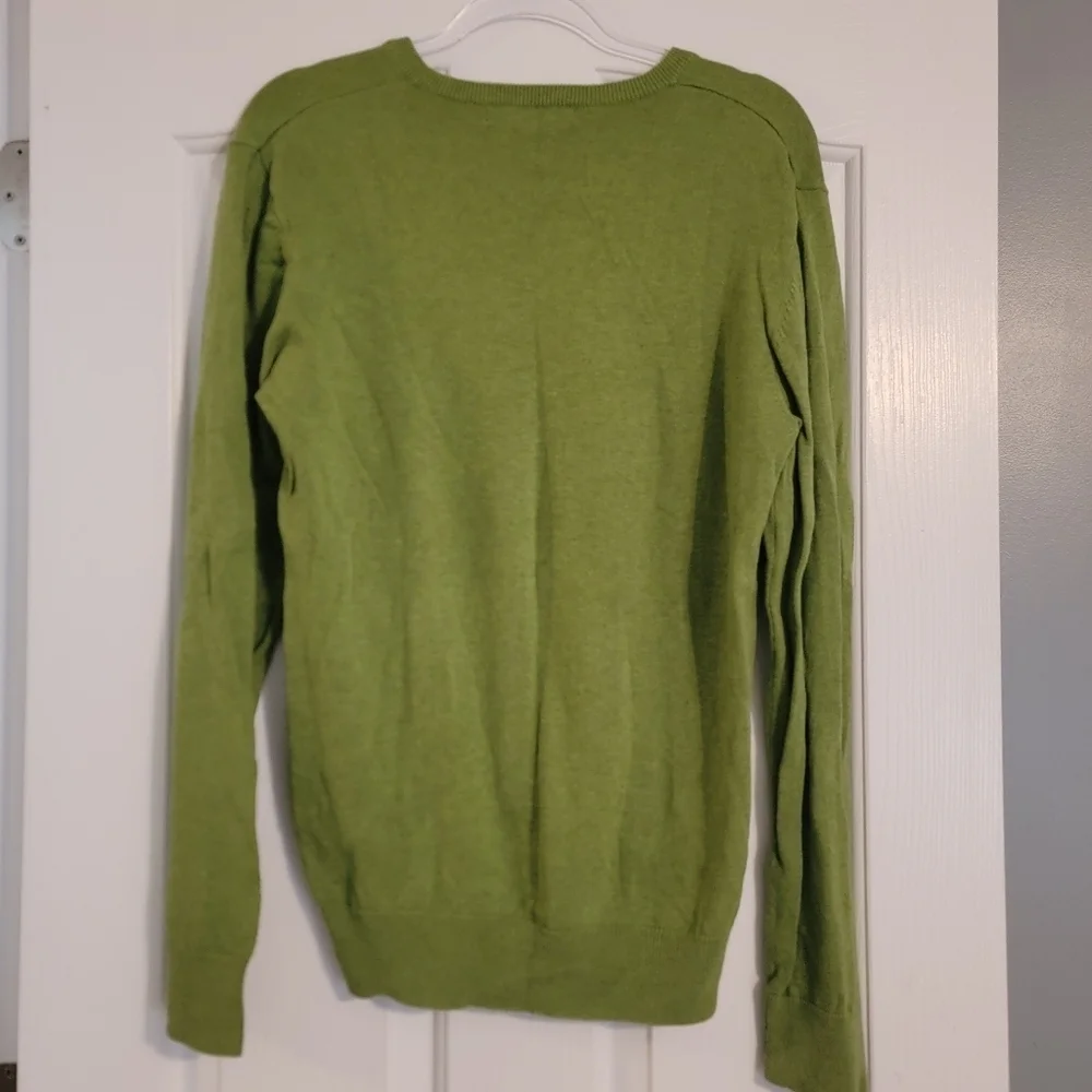 Old Navy Green V-Neck Sweater